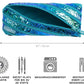 ZIPIT - Metallic Pencil Case for Girls, Holds Up to 30 Pens, Pouch Made of One Long Zipper! (Blue - Green) - Marah Kids