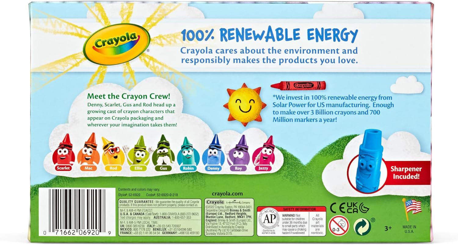Crayola Standard Crayons, Assorted Colors, Box Of 120 Crayons - Marah Kids