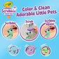Crayola Scribble Scrubbie Pastel Pets, 3 Count – Washable Pet Toy Set With Markers & Brush, Creative Gift For Kids Ages 3+