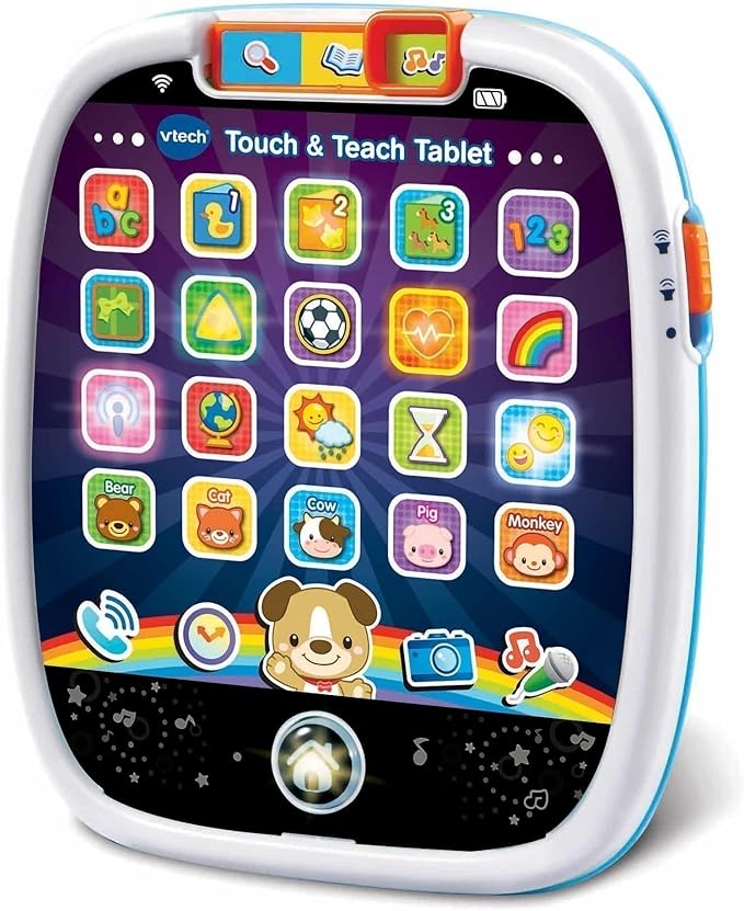 Vtech - Touch & Teach tablet - multicolor | Includes 25 pretend light - up app buttons, | 3 modes of play, light up glowing home button,| suitable ages 12m + up - Marah Kids