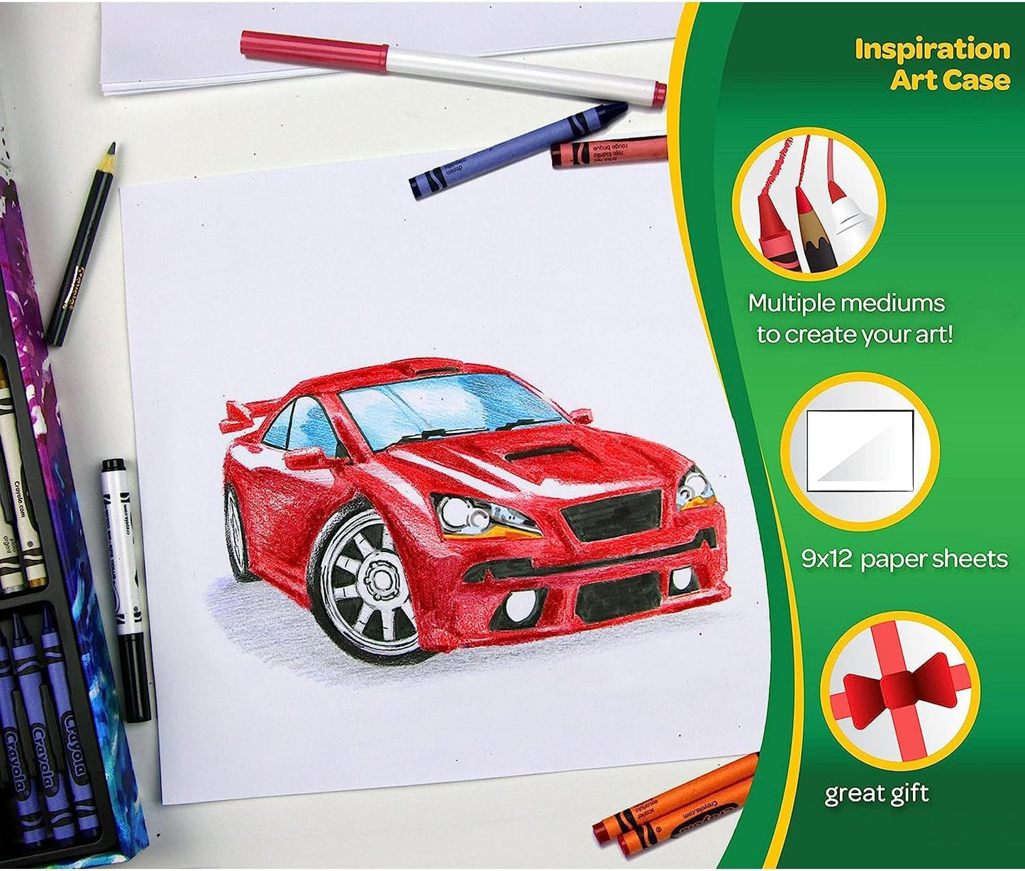 Crayola - Inspiration Art Case - Multicolor| ideal for ages 4+ up - Marah Kids