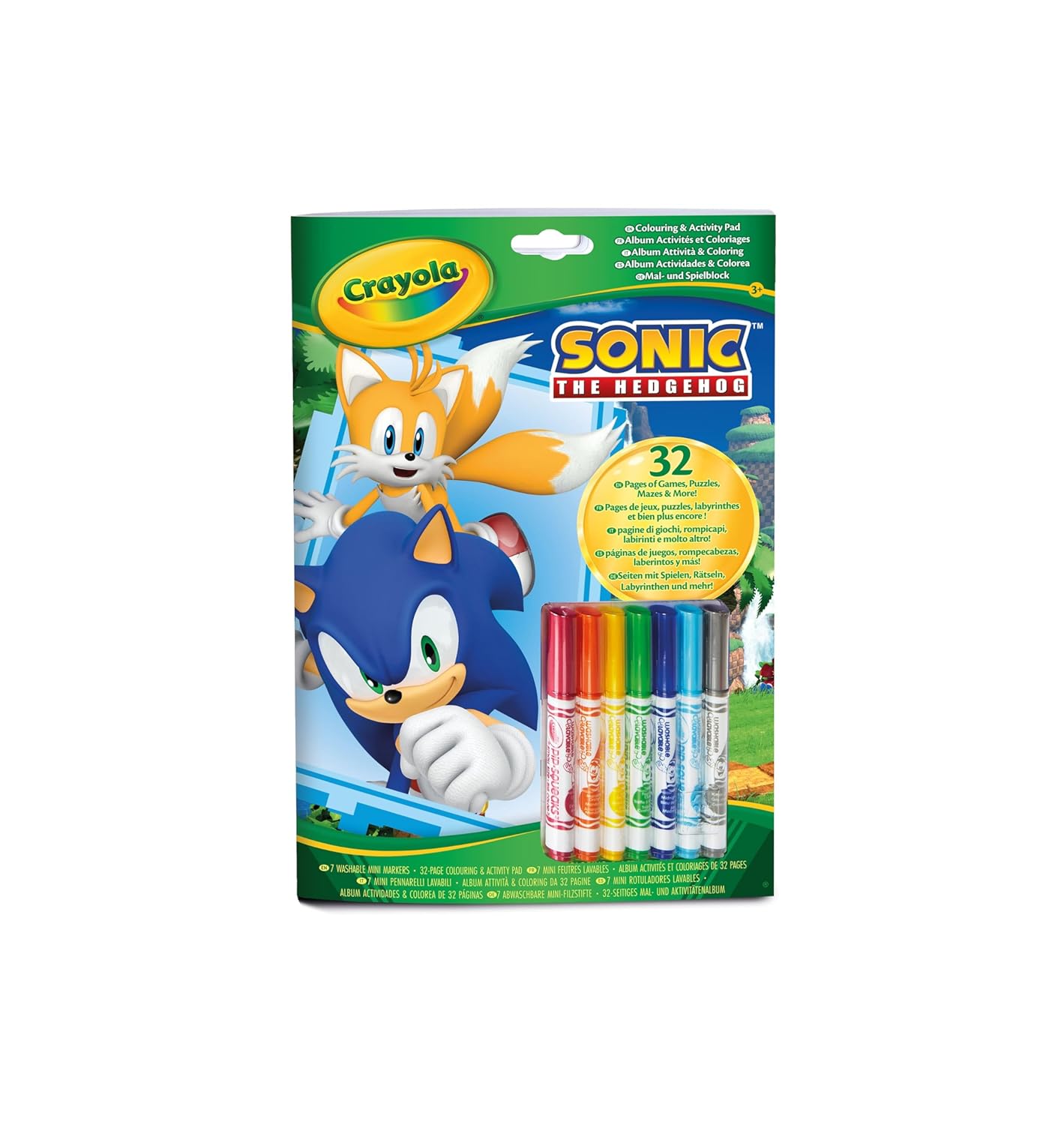 Crayola Sonic the Hedgehog Colouring Book with Markers - Marah Kids