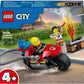 Lego City Fire Rescue Motorcycle, Motorbike Toy Playset 60410