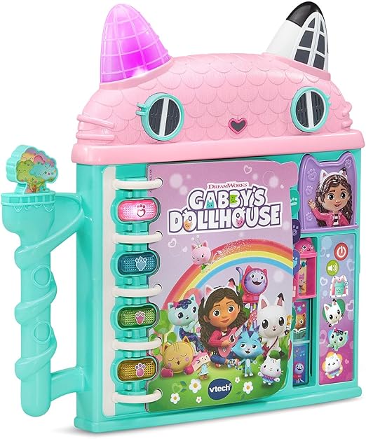 VTech Gabby’s Dollhouse Cat - a - Vator Discovery Book with Lights, Music & Learning (Ages 3+) - Marah Kids