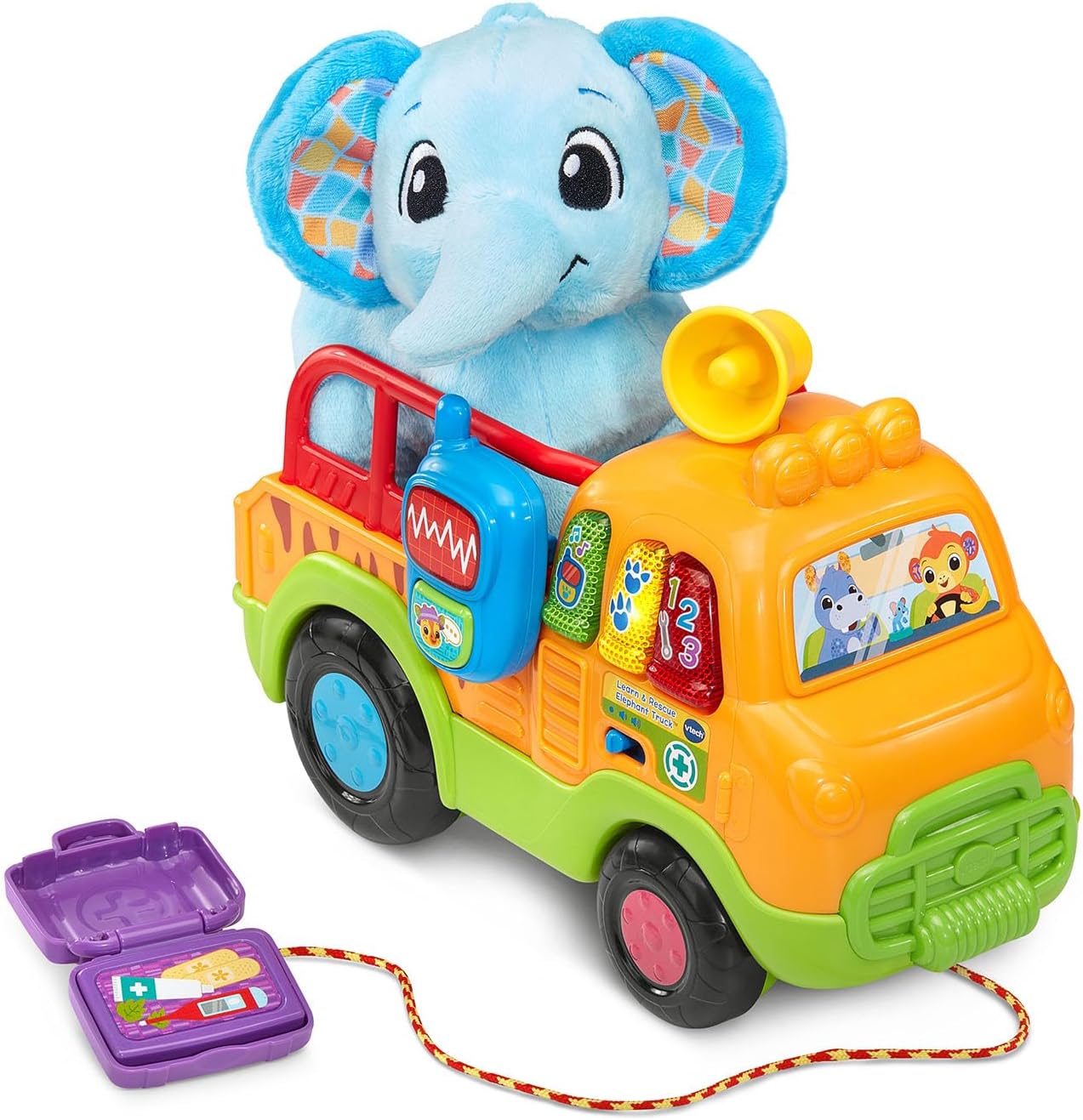 VTech Learn & Rescue Elephant Truck – Pull - Along Toy (12–36M) - Marah Kids