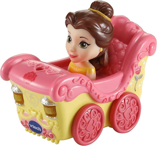 Vtech - Toot - Toot Drivers Belle's Enchanted Carriage, Disney Princess - Multicolour | Pretend Play Vehicle with Lights, Phrases and Songs, Interactive Toddler Toy | ideal for ages 12 Months, 2, 3, 4+ - Marah Kids