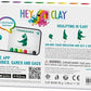 HEY CLAY - DIY Dinos: Pterodactylus, Triceratops, Tyrannosaurus Plastic Creative Modelling Air - Dry Clay For Kids 6 Cans - Marah Kids