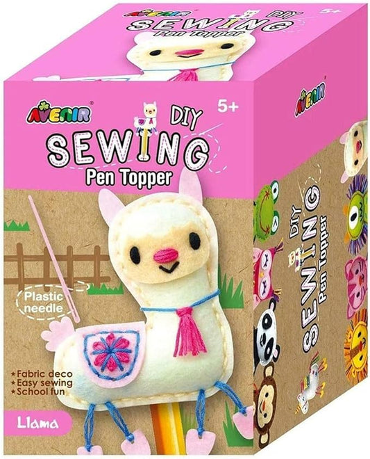 Avenir Sewing Pen Topper - Llama | DIY Pen Topper Friend Sewing Kit - Hours of Entertainment & Creativity | Tools & Instructions Included, Easy and Fun Activity for Kids + - Marah Kids