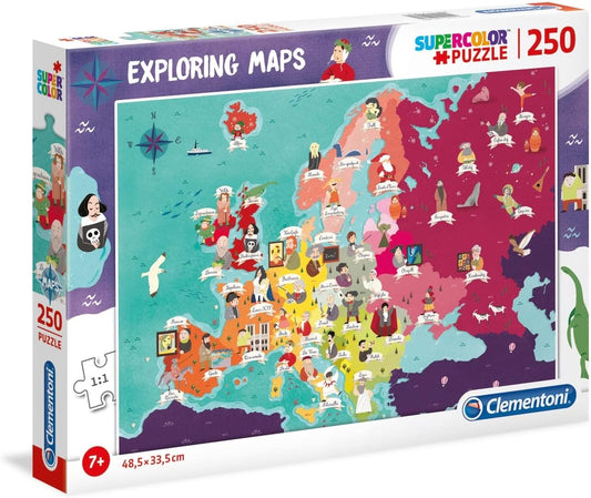 CLEMENTONI PUZZLE MAP GEO EURO MONUMENT - Marah Kids