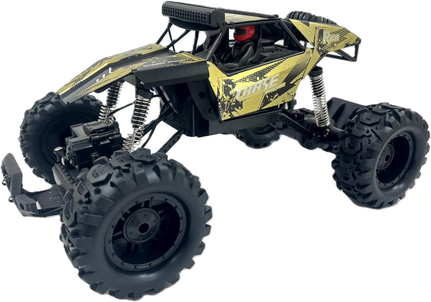 D - Power 1:10 R/C 2.4G Racing Crawler Remote Control Rock Four Wheel Drive Rock Climber High - Speed Monster Racing Car - Gold | 6+up - Marah Kids