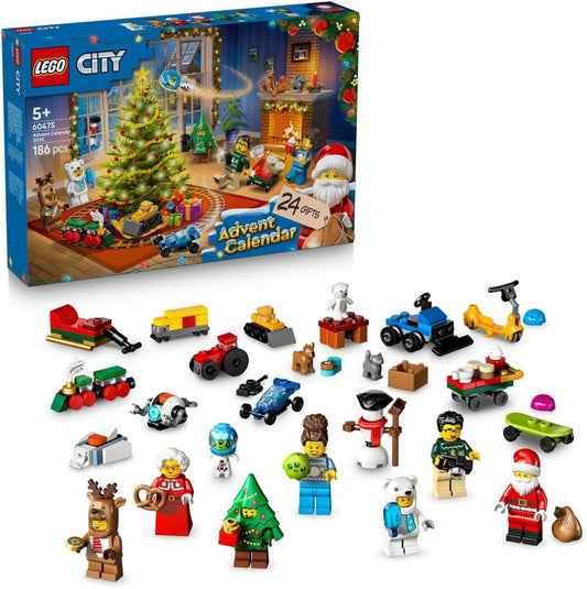 LEGO City Advent Calendar Car & Tractor plus 7 Minifigures 60475