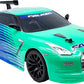 D - power - 1:10 Nissan GT - R Falken RC Car – 2.4GHz Remote Control, 7.4V USB Rechargeable Battery, Realistic Drift Design, for Kids Ages 6+ - Marah Kids