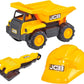 D - POWER Teamsterz JCB 10" Dump Truck Sand Tool and Helmet Playset | Construct the ultimate playtime | Design free - moving wheels for push - along fun | Suitable for children aged 3 + and above - Marah Kids