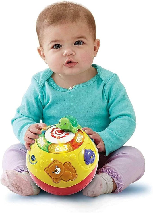 Vtech - Crawl & Learn Bright Magical Lights Ball - Multicolour | Moving ball! Press the chunky buttons to meet the animals, learn numbers, and hear 4 songs and 12 melodies | Suitable ages 6 m + up - Marah Kids