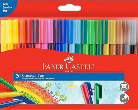 FABER - CASTELL CONNECTOR FELT PEN 20 COLOR - Marah Kids