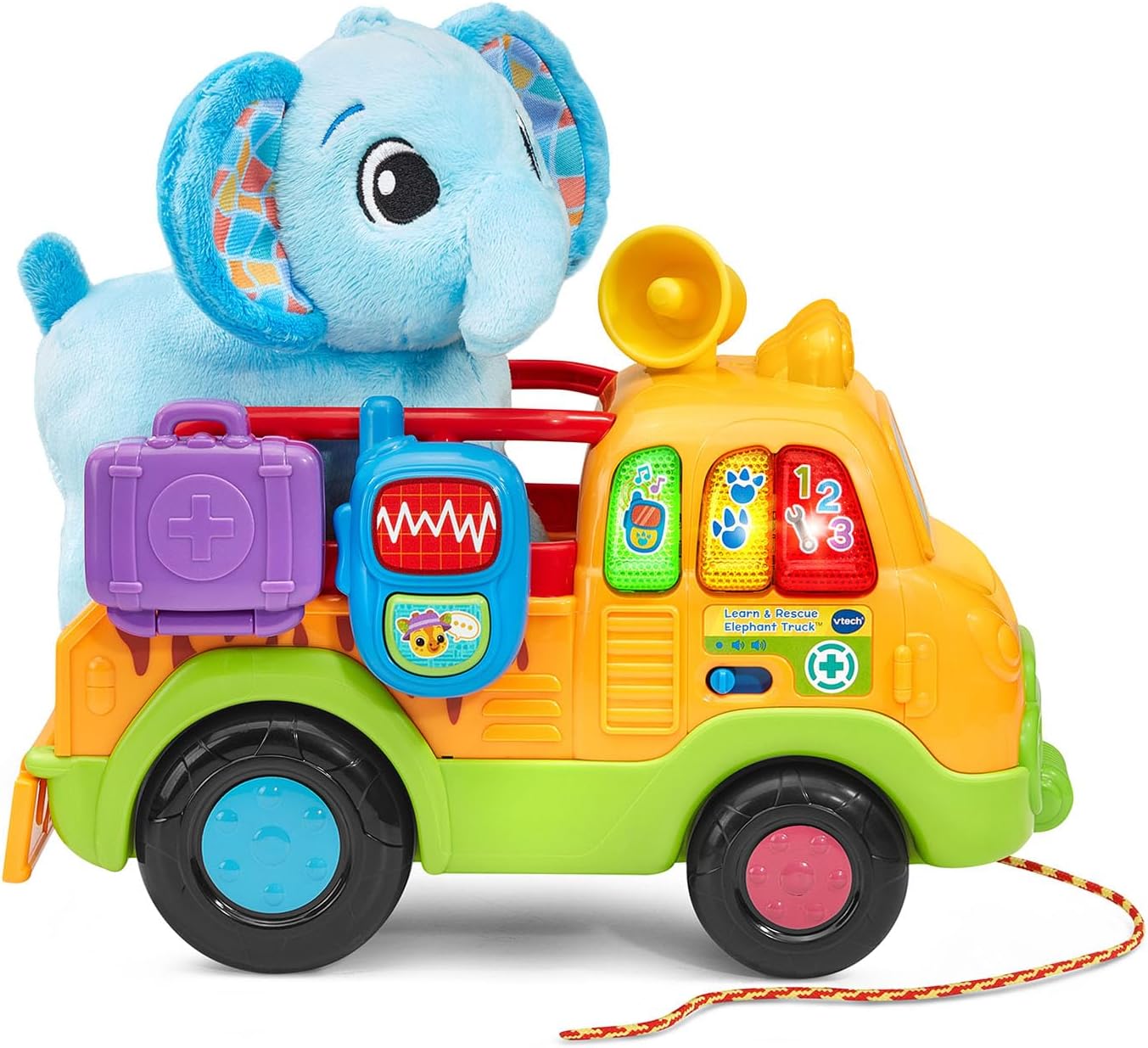 VTech Learn & Rescue Elephant Truck – Pull - Along Toy (12–36M) - Marah Kids