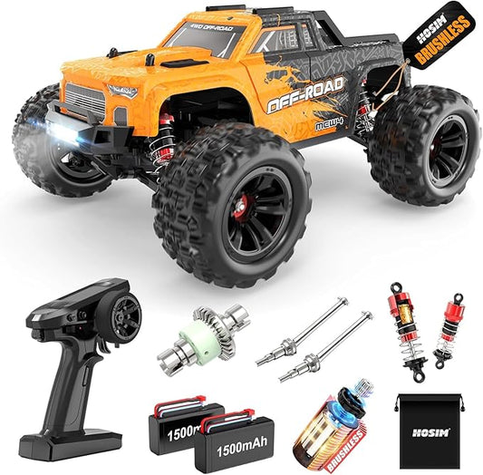 MJX - HYPER GO 1:16 2.4G 4Wd Mew4 Brushless Rc Hobby Truck | 39kmh fast Rc Trucks | Suitable Ages 14+ (Multicolour) - Marah Kids