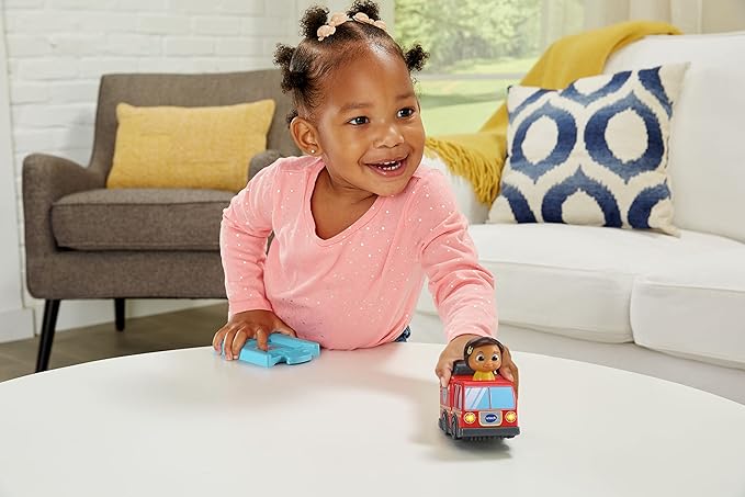 VTech CoComelon Go! Go! Smart Wheels Nina’s Fire Truck & Track, Fire Sounds & Songs with SmartPoint, Ages 1.5 – 5 Years - Marah Kids