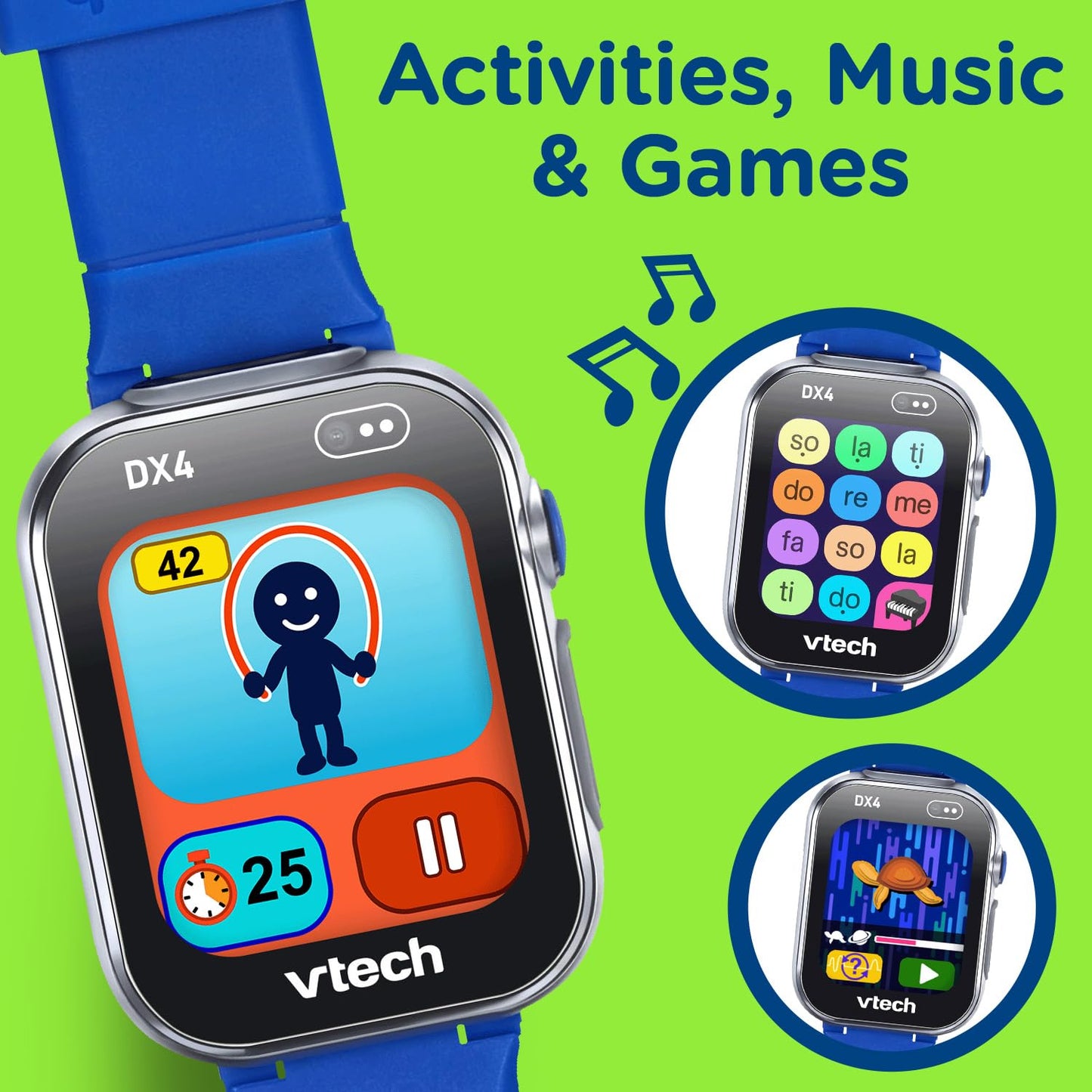 VTech Kidizoom Smartwatch DX4 Blue | Camera, Games & Voice 3+