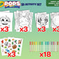 Crayola - Pops Super Set - Jungle | Creative Building Kit for Kids - Includes 3 Extra - Large Pops Cards (30x37cm) and 3 Large Pops Cards (25x21.6cm) - 7 Skinny Markers | Ages 6+ - Marah Kids