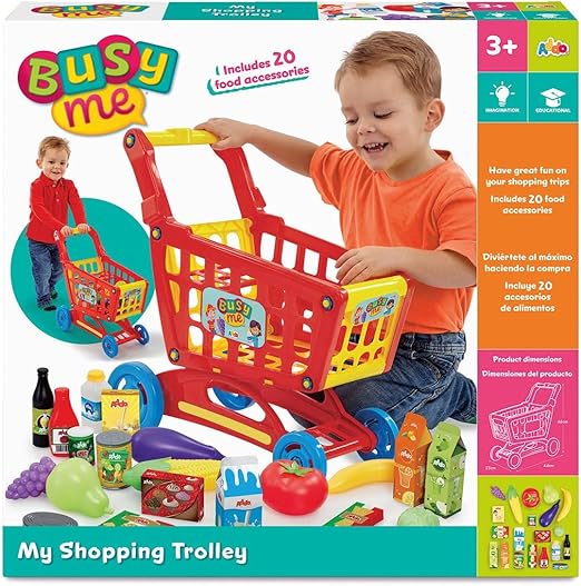 Addo Busy Me My Shopping Trolley, Pretend Toy, Role Play for Kids