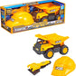 D - POWER Teamsterz JCB 10" Dump Truck Sand Tool and Helmet Playset | Construct the ultimate playtime | Design free - moving wheels for push - along fun | Suitable for children aged 3 + and above - Marah Kids
