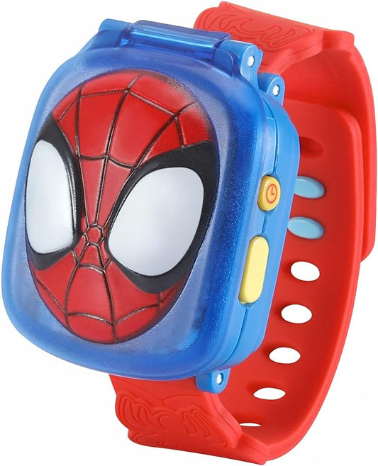 Vtech - Spidey and His Amazing Friends - Spidey Learning Watch (Multicolour ) | Watch includes nine digital clock faces, a stopwatch, a timer, a cuckoo clock, and an alarm with a choice of alarm tones | Ideal 3 to 6 years - Marah Kids