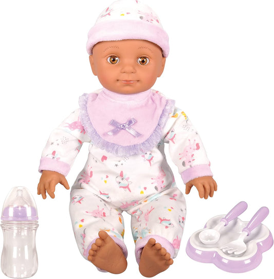 Lotus - 18" inch, Soft - bodied Baby Doll – Hispanic (No Hair) - Marah Kids