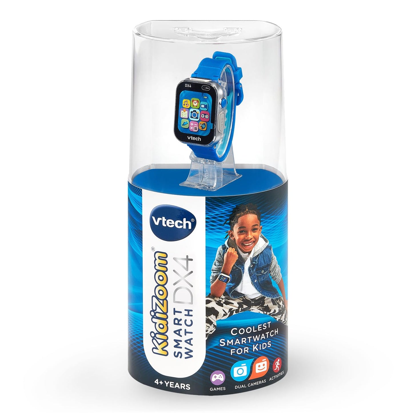 VTech Kidizoom Smartwatch DX4 Blue | Camera, Games & Voice 3+