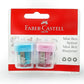 FABER - CASTELL MINI BOX SHARPENER 2 PC IN A BLISTER CARD - Marah Kids