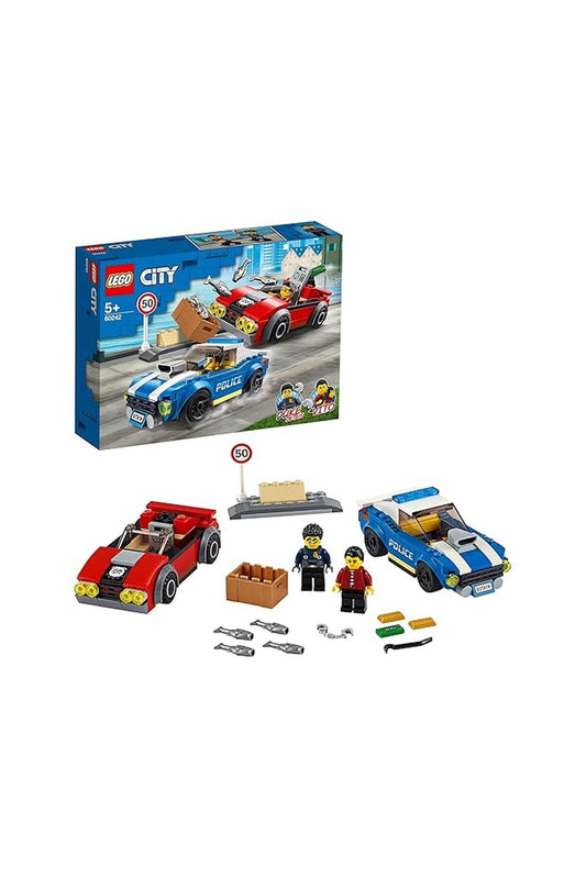 Lego City Police Highway Arrest With 2 Car Toys