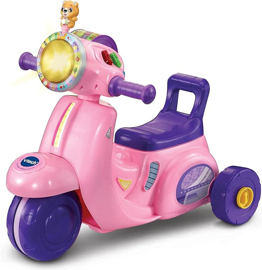 Vtech - 2 - IN - 1 Ride & Balance Scooter - Multicolour | Easily transforms from trike to balance bike. Interactive headlights and roller maps | Suitable ages 12m + up - Marah Kids