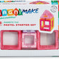 Addo MagniMake Pastel Starter Set 18-pieces, Magnetic Tiles, Construction Playset, Building Toys