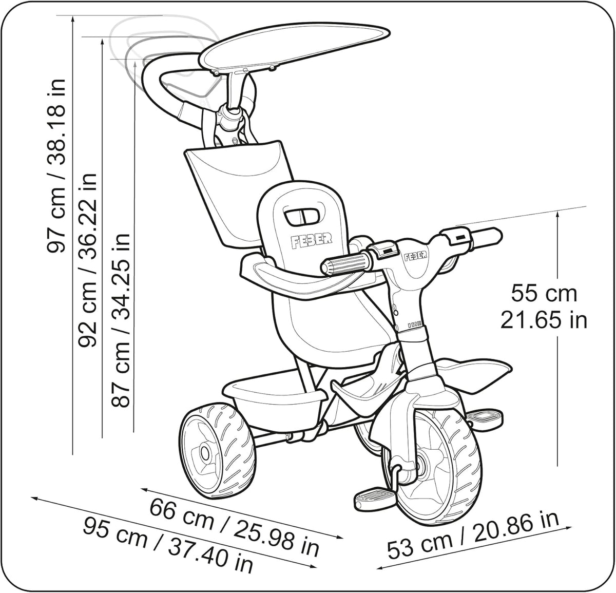 Tricycle pour bébé - FEBER - Baby Plus Music Rose - Avec clavier musical - 3 roues - Jeux - Jouets Tricycle pour bébé - FEBER - Baby Plus Music Rose - Avec clavier musical - 3 roues - Jeux - Jouets