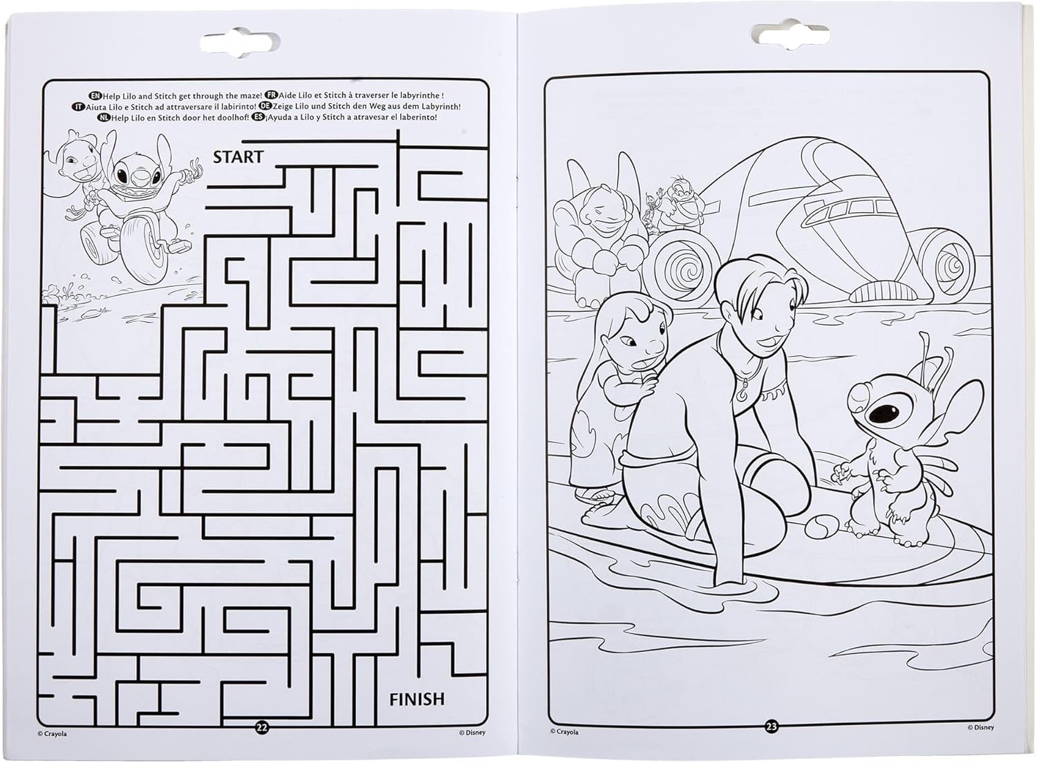 Crayola Lilo & Stitch Colouring Book with Markers - Marah Kids