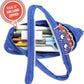 ZIPIT - Monstar Pencil Case for Boys, Holds Up to 30 Pens, Machine Washable, Made of One Long Zipper! (Blue) - Marah Kids
