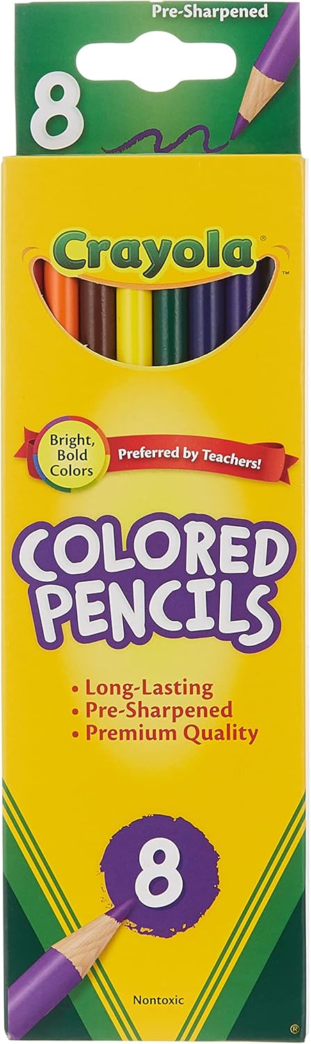 Crayola 8 ct. Colored Pencils, Long - Marah Kids