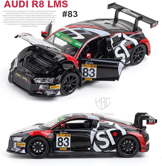 D - Power 1:32 Die - Cast Audi R8 LMS 2022 SF Express 22 Race Car with Lights & Sound - Marah Kids