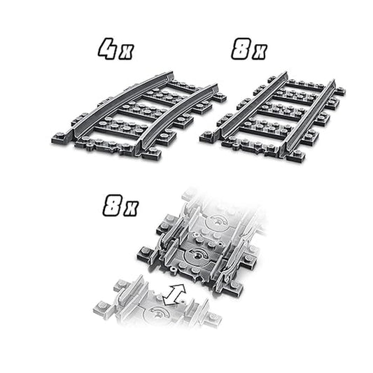 Lego 8 X Flexible Tracks 60205
