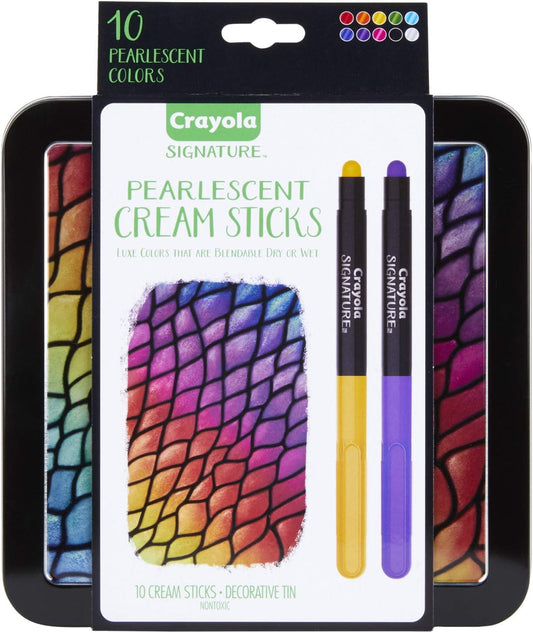 Crayola Signature Pearlescent Cream Sticks, 10 Count - Marah Kids