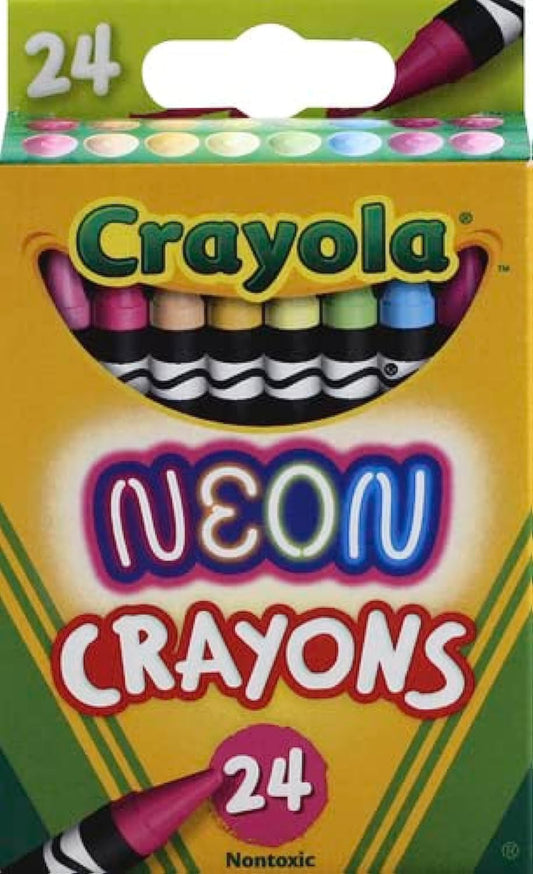 Crayola - 24 ct. Neon Crayons - Marah Kids