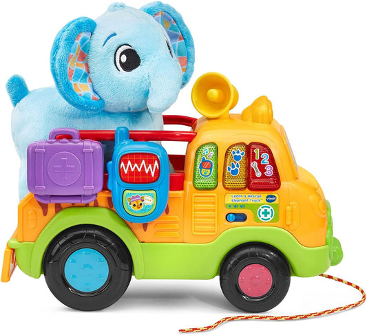 VTech Learn & Rescue Elephant Truck – Pull - Along Toy (12–36M) - Marah Kids
