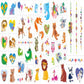 Avenir - Face Stickers and Tattoos - Animal Multicolour | trendy and colorful kids nail stickers and tattoo fashions | Ideal gifts for girlfriends. | Ages 3+ - Marah Kids
