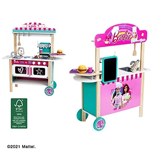 Klein Toys Theo Klein Barbie Bistro | Wooden Restaurant Toy, Ages 3+