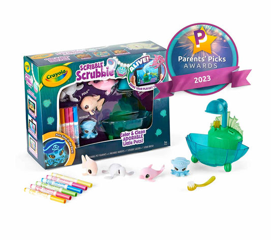 Crayola Scribble Scrubbie Glow, Deep Sea Lagoon - Marah Kids