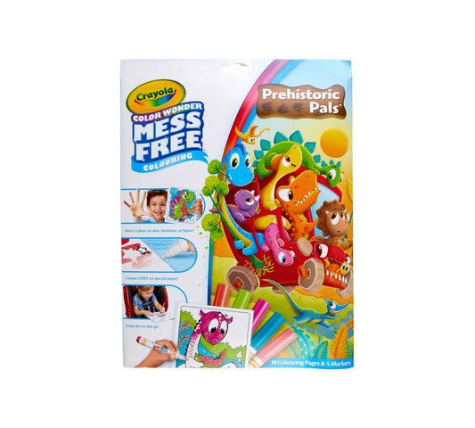 Crayola Color Wonder Mess Free Prehistoric Pals Dinosaur Coloring Pages & Markers - Marah Kids