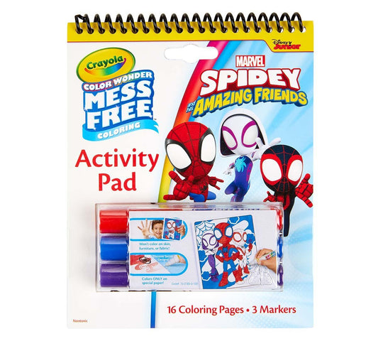 Crayola Color Wonder Mess Free Spidey & His Amazing Friends Activity Pad & Markers ages 3 and up. - Marah Kids