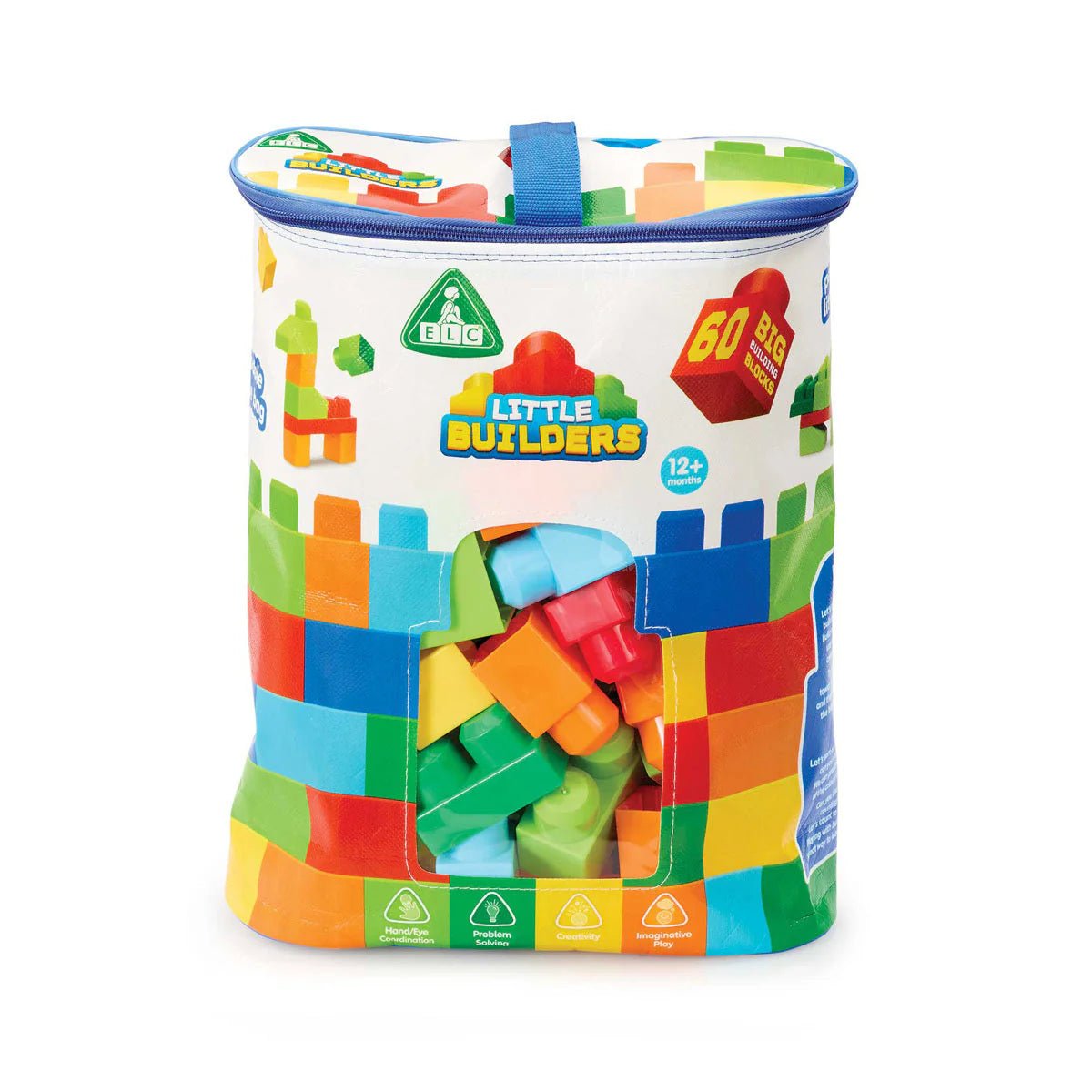 ELC Little Builder Big Building Blocks Color Bag 60 Pieces - Marah Kids