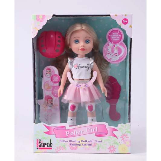 Sarah Creations - 14'' B/O Infrared Roller Skating  Girl With Music