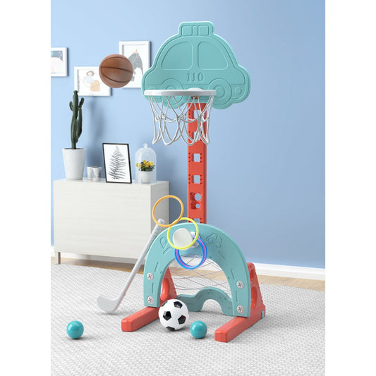 Lovely Baby - Basketball Stand W/ Football & Hockey Stick - Marah Kids